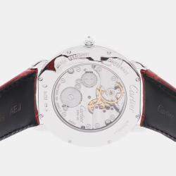 مملوكة مسبقًا Cartier Ronde Louis WR007003 Manual Winding Silver Dial 18k White Gold Men's Wristwatch 42mm