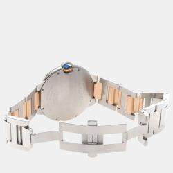 مملوكة مسبقًا Cartier Ballon Bleu W6920032 Automatic Brown 18K Rose Gold Stainless Steel Men's Wristwatch 42mm