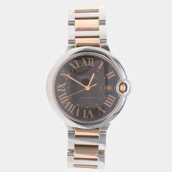 مملوكة مسبقًا Cartier Ballon Bleu W6920032 Automatic Brown 18K Rose Gold Stainless Steel Men's Wristwatch 42mm