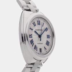 Pre Owned Pre-Owned Cartier Cle WSCL0006 Silver Automatic Stainless Steel  Men's Wristwatch 35 MM