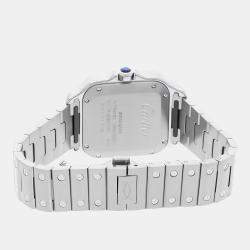 مملوكة مسبقًا ساعة يد رجالية كارتير سانتوس متوسطة WSSA0061 أوتوماتيك خضراء ستانلس ستيل 35 مم