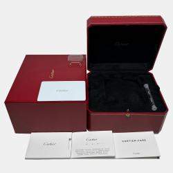 مملوكة مسبقًا ساعة يد رجالية كارتير سانتوس متوسطة WSSA0061 أوتوماتيك خضراء ستانلس ستيل 35 مم