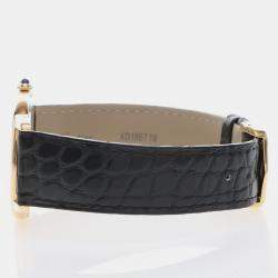 مملوكة مسبقًا Cartier Ronde Solo W6700455 Quartz 18k Yellow Gold Men's Wristwatch 36mm