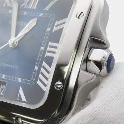 Pre Owned Cartier Santos WSSA0030 Automatic Blue Stainless Steel Men's Wristwatch 39.8 mm