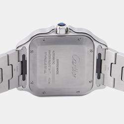 Pre Owned Cartier Santos WSSA0030 Automatic Blue Stainless Steel Men's Wristwatch 39.8 mm