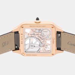 Pre Owned Pre-Owned Cartier Santos-Dumont Skeleton Micro-Rotor WHSA0030