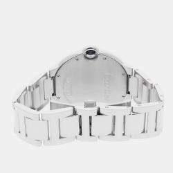 Pre Owned Pre-Owned Cartier Ballon Bleu de Cartier WE9009Z3 Silver Automat 18k White Gold Men's Wristwatch 42 MM