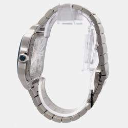 Pre Owned Cartier Santos Skeleton WHSA0026 Stainless Steel Manual Winding Men's Wristwatch 39.8mm