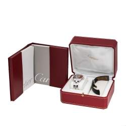 مملوكة مسبقًا Cartier Silver Stainless Steel Roadster 2675 Women's Wristwatch 31 mm