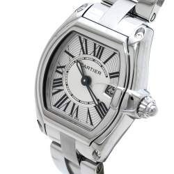 مملوكة مسبقًا Cartier Silver Stainless Steel Roadster 2675 Women's Wristwatch 31 mm