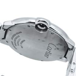 Pre Owned Cartier Silver Stainless Steel Ballon Bleu 3765 Men's Wristwatch 42MM