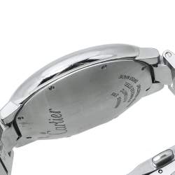 Pre Owned Cartier Silver Stainless Steel Ballon Bleu 3765 Men's Wristwatch 42MM