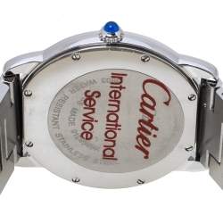 Pre Owned Cartier Silver Stainless Steel Ronde Solo 3603 Men's Wristwatch 36 mm
