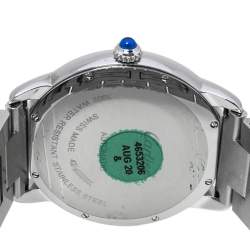 Pre Owned Cartier Blue Stainless Steel Ronde Solo de Cartier Automatic Men's Wristwatch 41MM