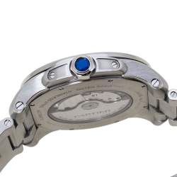 Pre Owned Cartier White Stainless Steel Calibre De Cartier 3389 W7100016 Automatic Men's Wristwatch 42MM