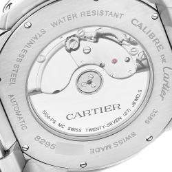 Cartier Silver Stainless Steel Calibre De Cartier Automatic W7100015 Men's Wristwatch 42 MM
