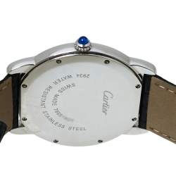 مملوكة مسبقًا Cartier Silver Grey Stainless Steel Ronde Solo 2934 Men's Wristwatch 36 mm