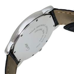 مملوكة مسبقًا Cartier Silver Grey Stainless Steel Ronde Solo 2934 Men's Wristwatch 36 mm
