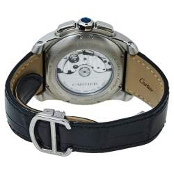 Pre Owned Cartier Silver Stainless Steel Calibre De Cartier 3578 Automatic Men's Wristwatch 42 MM