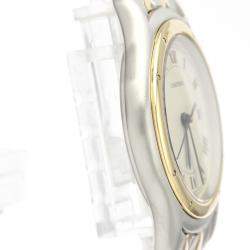 Pre Owned ساعة يد رجالية كارتييه "بانتيري كوغار كوارتز 187904" ذهب أصفر عيار 18 و ستانلس ستيل فضية 33 مم