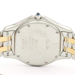 Pre Owned ساعة يد رجالية كارتييه "بانتيري كوغار كوارتز 187904" ذهب أصفر عيار 18 و ستانلس ستيل فضية 33 مم