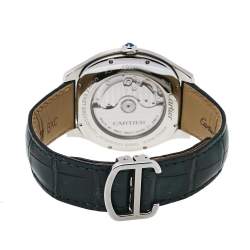 مملوكة مسبقًا ساعة يد رجالية كارتييه "دريف دو كارتييه سي أر دبليو أس إن إم0010" جلد و ستانلس ستيل فضية 41 مم