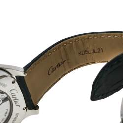 مملوكة مسبقًا ساعة يد رجالية كارتييه "دريف دو كارتييه سي أر دبليو أس إن إم0010" جلد و ستانلس ستيل فضية 41 مم