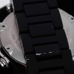 Pre Owned Cartier Black Stainless Steel Rubber Pasha Seatimer 2995 Men's Wristwatch 42 mm