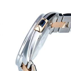 Pre Owned Cartier Silver 18K Rose Gold Stainless Steel Cle de Cartier W2CL0002 Women's Wristwatch 40 mm