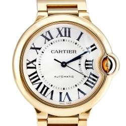 Pre Owned ساعة يد للجنسين كارتييه WGBB0046 بالون بلو ذهب أصفر عيار 18 قيراط غيلوك أبيض فضية  36 مم