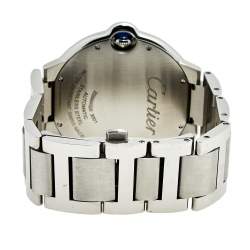 Pre Owned Cartier Silver Stainless Steel Ballon Bleu W69012Z4 Men's Wristwatch 42 mm