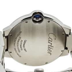 Pre Owned Cartier Silver Stainless Steel Ballon Bleu W69012Z4 Men's Wristwatch 42 mm