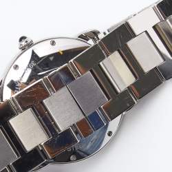 Pre Owned Cartier Silvered Opaline Stainless Steel Ronde Solo WSRN0012 Men's Wristwatch 36 mm