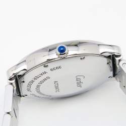 Pre Owned Cartier Silvered Opaline Stainless Steel Ronde Solo WSRN0012 Men's Wristwatch 36 mm