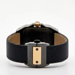 Pre Owned Cartier Black PVD Coated Stainless Steel 18K Rose Gold Santos 100 W2020009 Men's Wristwatch 33MM