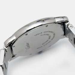 Pre Owned Cartier Silver Stainless Steel Ronde Solo W6701005 Men's Wristwatch 36 mm