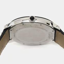 Pre Owned Cartier Grey Stainless Steel Leather Ronde Croisiere WSRN0003 Men's Wristwatch 42 mm