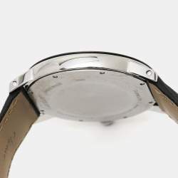 Pre Owned Cartier Grey Stainless Steel Leather Ronde Croisiere WSRN0003 Men's Wristwatch 42 mm