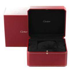 Cartier Silver Diamond 18k Rose Gold Ronde Louis WR000651 Manual Winding Men's Wristwatch 36 mm