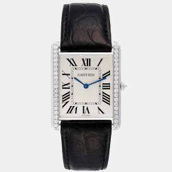 Cartier Brown 18k Rose Gold Tank Louis W1560002 Manual Winding Men's  Wristwatch 29 mm Cartier