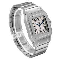Pre Owned Cartier Silver Stainless Steel Santos W20098D6 Automatic Men's Wristwatch 32 mm