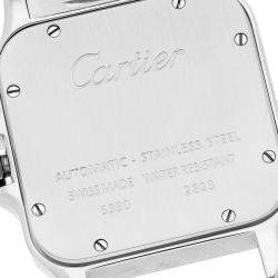Pre Owned Cartier Silver Stainless Steel Santos W20098D6 Automatic Men's Wristwatch 32 mm
