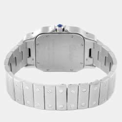 Pre Owned Cartier Silver Stainless Steel Santos W20098D6 Automatic Men's Wristwatch 32 mm