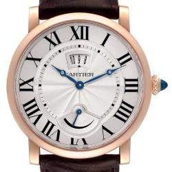 Cartier Silver 18k Rose Gold Rotonde de Cartier W1556252 Manual Winding Men's Wristwatch 40 mm