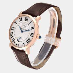 Cartier Silver 18k Rose Gold Rotonde de Cartier W1556252 Manual Winding Men's Wristwatch 40 mm