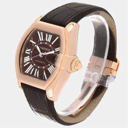 Cartier Brown 18k Rose Gold Roadster W6206001 Automatic Men's Wristwatch 41 mm