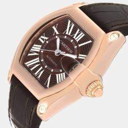 Cartier Brown 18k Rose Gold Roadster W6206001 Automatic Men's Wristwatch 41 mm