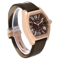 Cartier Brown 18k Rose Gold Roadster W6206001 Automatic Men's Wristwatch 41 mm