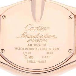 Cartier Brown 18k Rose Gold Roadster W6206001 Automatic Men's Wristwatch 41 mm