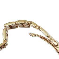 Pre Owned Cartier Silver Diamonds 18K Yellow Gold Panthere Women's Wristwatch 30 mm